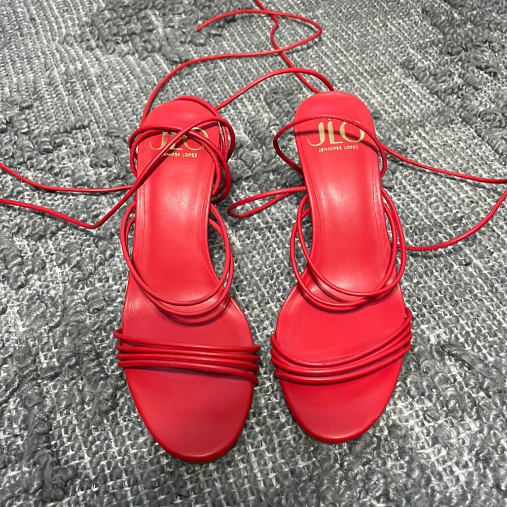 JLO Red Strappy Heel
